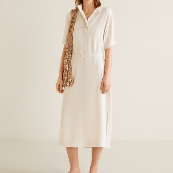 mango midi shirt dress